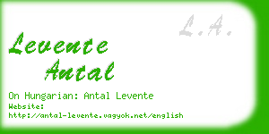 levente antal business card